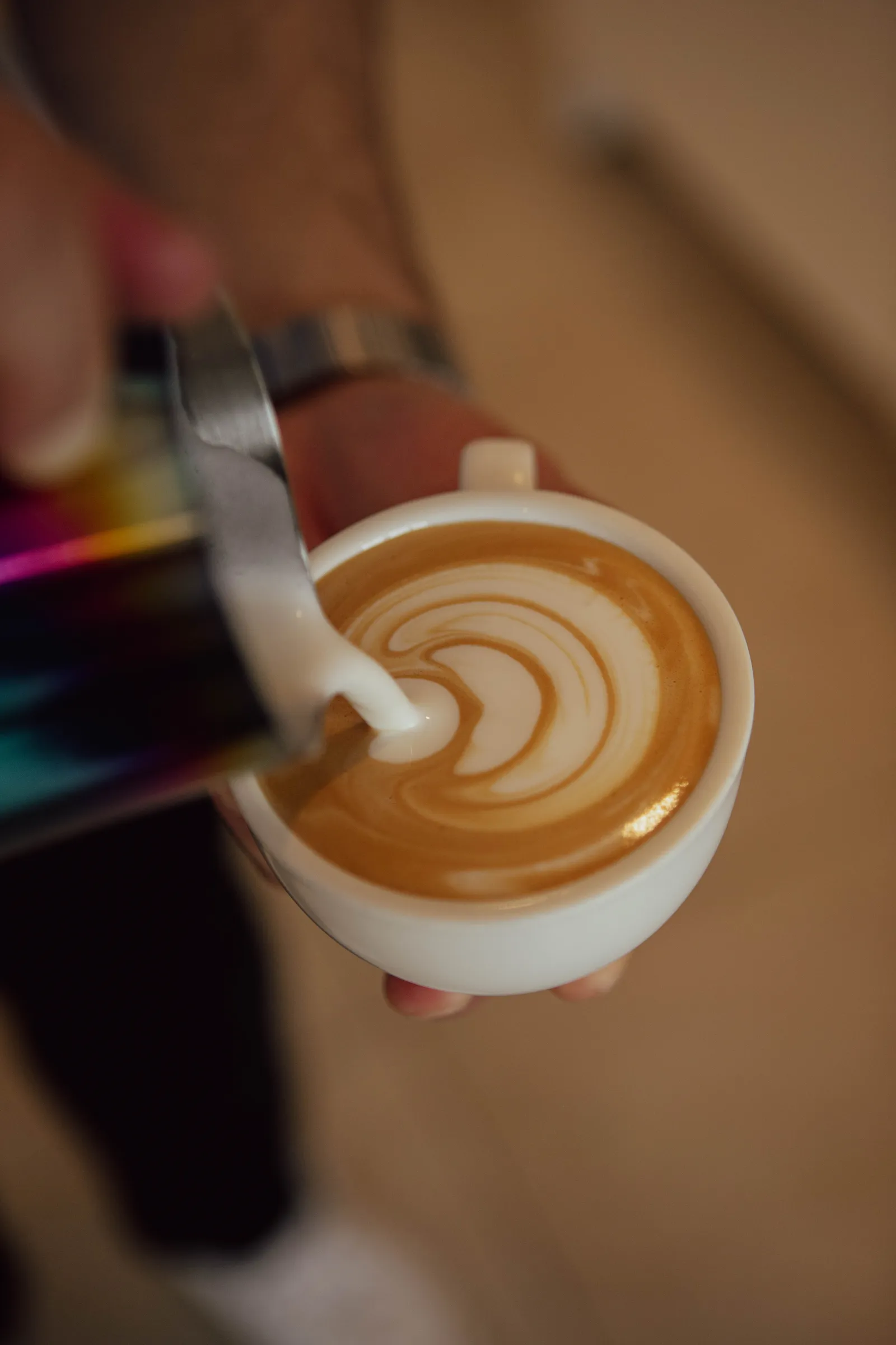 Latte art class in Melbourne at I Am Barista Coffee School
